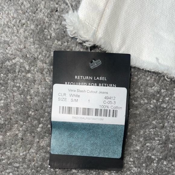 NWT Storets Vera Slash White denim Cutout Jeans baggy boyfriend oversized S M - Picture 9 of 15